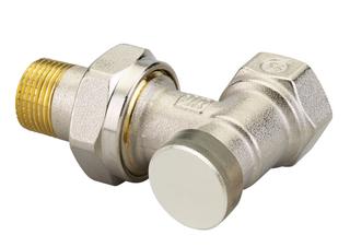 Danfoss RLV-S 10 Rücklaufverschraubung R 3/8, Eck, absperrbar