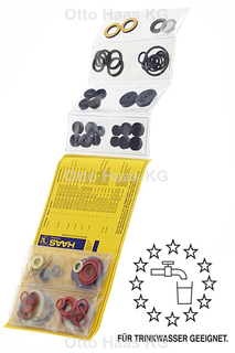 HAAS Dichtungs-Sortiment Mini 72 Stück, aufklappbares Etui