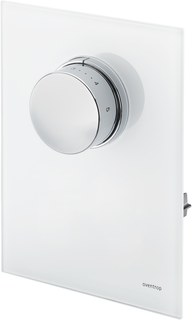Oventrop Abdeckung Unibox T RTL Echtglas weiß, mit Thermostat