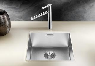 Blanco Becken CLARON 400-U DURINOX 44x44cm, ES Dur., o. Ablauffernbedienung