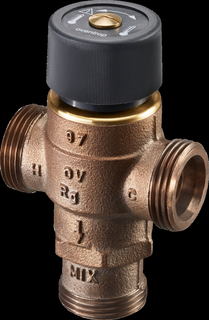 Oventrop Brauchwassermischer Brawa-Mix G 1, ohne ÜM, thermostatisch, Rotguss