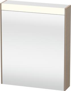 DU Spiegelschrank Brioso m. Bel., 1 Tür TA links, 700x620x148mm, Leinen, F