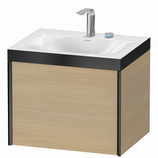 DU WTU XViu / Viu, 1 Ausz, 503x600x480mm 2 HL, schw. m/ med. eiche, Ra. B2 ES Ah.