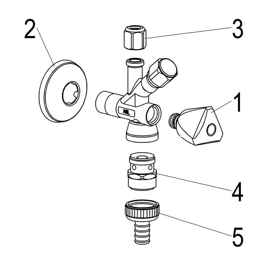Artikelbild 2 des Artikels „JS Kombi-EV 1/2, mit RV + RB Anschlussgewinde: 1/2, verchromt “