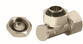 Flamco DIN-Adapter G 1/2 IGxG 3/4 AG EK, Messing vernickelt