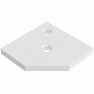Schedel 5-E-U-Ele MULTISTAR PLAN Kes. 90x90x4/5,5cm, 2er, f waager. Ablauf