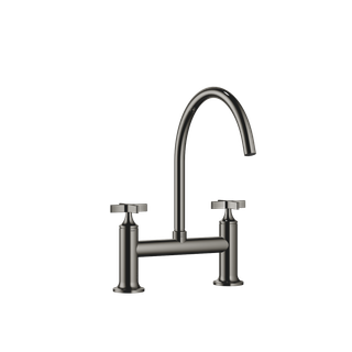 DO Zweiloch-Brückenbatterie für Spül-/ Profibrause VAIA 19825809 Dark Chrome