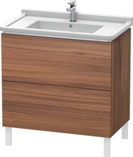DU WTU stehend L-Cube 469x820x712mm 2 Auszüge, 030480, nussbaum natur ES Nussb
