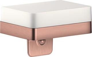 hansgrohe Lotionspender Axor universal mit Ablage, Glas, brushed red gold