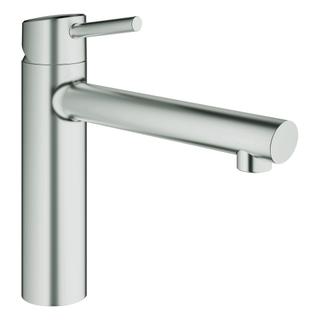 GROHE Spültisch-Einhebelmischer Concetto 1/2", mittelhoher Auslauf, supersteel