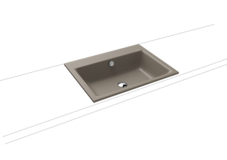 Kaldewei Einbau-Waschtisch PURO 3151 60x46cm, o. Hahnl., P-E, warm grey60