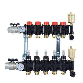 FL Heizkreis-Verteiler K9000TP 4 Kreise 3/4"EK, Kunststoff, Flowmeter 1-4L