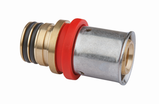 Flamco Pressadapter SIROCON 20x2mm, Messing und Edelstahl