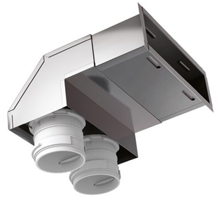 Blauberg Metall-Ventiladapter BlauFast RPWB 200x55/63x2 M, für die Wand