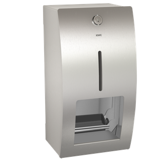 AR WC-Doppelrollenhalter, STRATOS, Edst., AP, 156x303x141 mm, Spindelsystem