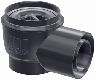 ACO Bodenablauf Easyflow Standard DN 70/100, waag., o Zulauf, Kunststoff