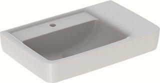 Geberit Waschtisch Renova Plan 75x48cm, Abl. re, m HL, o Überlauf, weiß