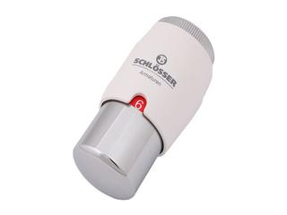 Schlösser Thermostatkopf Control II 4980 DN 15, 1/2", Kopf chrom, Sockel weiß