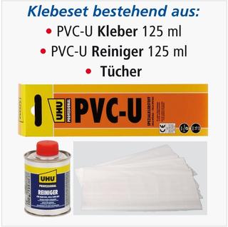 Airfit Klebe-Set PVC-U Kleber/Reiniger je 125ml u. Tücher