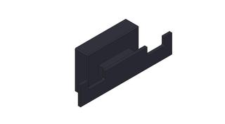 Giese Haken m Mag., f HK, 107x22x44mm, schwarz matt