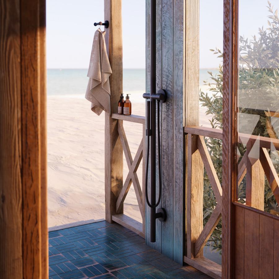 Artikelbild 4 des Artikels „hansgrohe Nature Duschsäule Axor Starck mit Kopfbrause, Handbrause, mattschwarz mattschwarz“