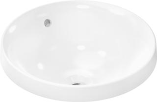 hansgrohe Einbauwaschtisch Xuniva S 400x400mm, o. Hahnl., mit Überlauf, weiß