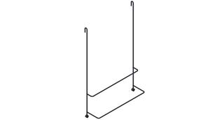 Giese Badetuchhalter Server m 2 Stangen, 522x841x137mm, schwarz matt