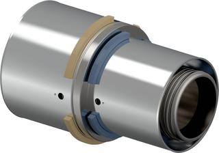 Uponor Press-Kupplung 50 x 40 mm, reduziert, Messing verzinnt