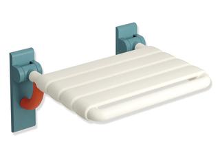HEWI Klappsitz 801 478x448cm, PA m, aquabl./reinw./kor.