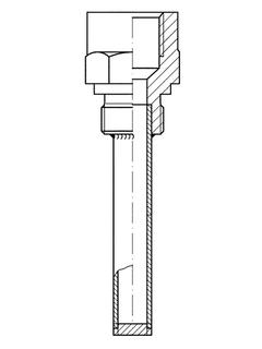 AFRISO DIN-Schutzrohr für Tauchrohr d: 8 mm, G1/2B, L26