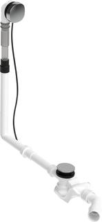 Duravit Ab-/Überlaufgarnitur Quadroval d= 5,2cm, Bowdenzuglänge 85cm, chrom