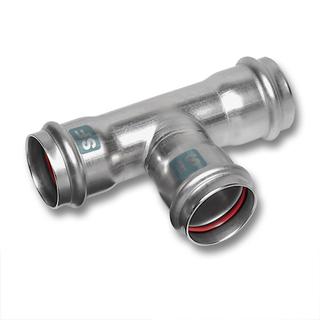 Sanha T-Stück NiroSan Press SF 19130 76,1x22x76,1mm, allseitig Innenpressende