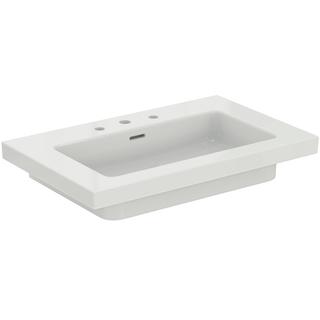 IS Waschtisch Extra 81x51x15cm, 3 HL, mit Überlauf, weiß