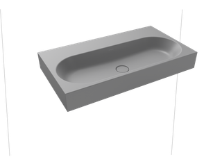 Kaldewei Wand-Waschtisch CENTRO 3062 90x50cm, o. ÜL/HL, P-E, cool grey30