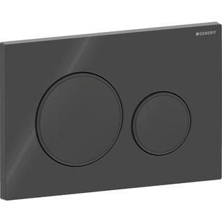 Geberit Betätigungsplatte Sigma20 Round Pl/T sw, Rg. sw ma, für 2-Mengen-Spülung