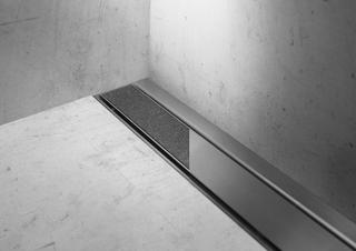 ESS Duschrinne Compact TAF Wall Zero/Fliese, 190cm, Swh. 30mm