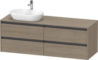 Duravit Waschtisch-Unterschrank Ketho.2 160x55cm, B li, Ei ter, 4 Schub., wandh