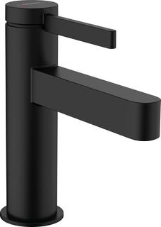 hansgrohe WT-Einhebelmischer 100 Finoris m Push-Open-Ablaufgarnitur, mattschwarz