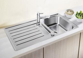 Blanco Spüle LANTOS 5 S-IF 94x49cm, ES Bürstf, rev, m ALFbd/Sch