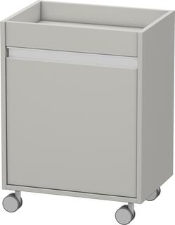 Duravit Rollcontainer Ketho 50x36x67cm, Tür links, betongrau matt