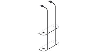 Giese Duschregal Server 290 x 641 x 116 mm, 2-teilig, mit Halter für Rasierer