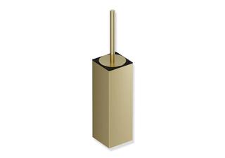 HEWI WC-Bürstengarnitur System 900 Q PVD Messing gebürstet, mit Deckel