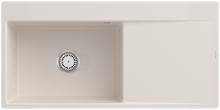 V&B bündige Spüle Subway Style 60 Flat li, m Abl.garn, Hand., crema CeramicPlus