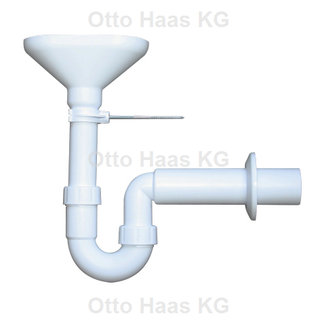 HAAS Trichter-Siphon DN 56, f Leckwasser, Polypropylen, weiß
