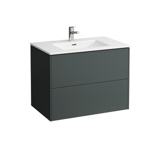 Laufen Waschtisch-Set PRO S Base 80x50cm, we., 2 Schubladen, Verkehrsgrau