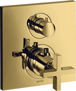 hansgrohe Fertigmontageset Axor Citterio UP-Thermostat, mit Absperrventil, Kreuzgriff