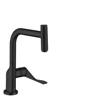 hansgrohe SPT-EHM 230 Axor Citterio mit Ausziehbrause, mattschwarz