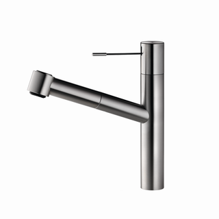 KWC Spültisch-Einhebelmischer ONO Niederdruck, Ausladung 220mm, Edelstahl