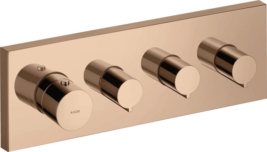 Artikelbild 1 des Artikels „hansgrohe Fertigmontageset Axor Starck UP-Therm., eck., 3 Verbr., pol. r gol polished red gold“