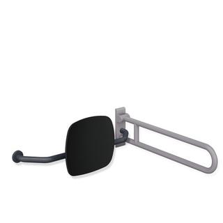 HEWI Rückenstütze 801 Wandabst. 230mm, re, Lehne sw, anthr